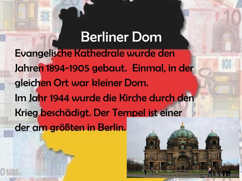 Berliner Dom  Evangelische Kathedrale wurde den Jahren 1894-1905 gebaut.  Einmal, in der